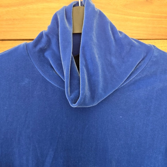 SNO SKINS Velvet Electric Blue Turtleneck - Picture 2 of 10